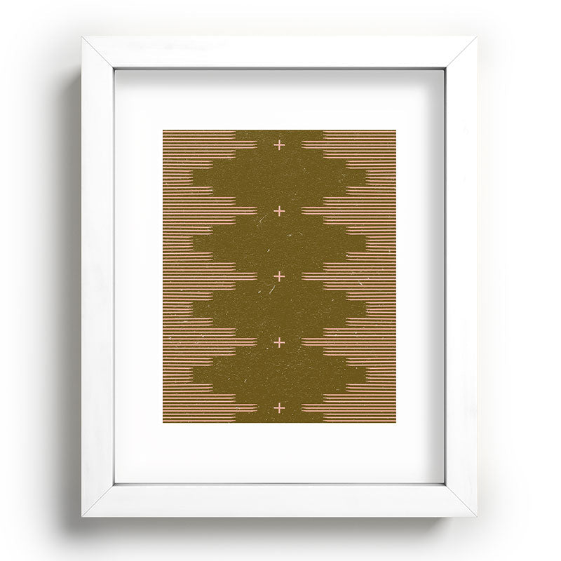 Southwestern Minimalist Retro Green & Pink Framed Art Print Gallery Image 103