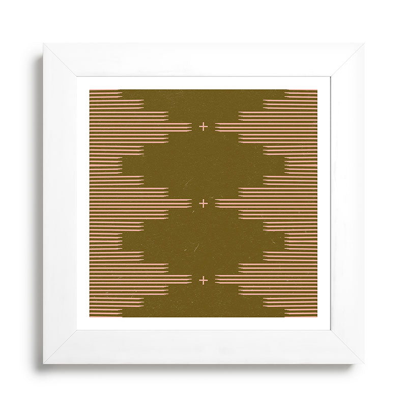 Southwestern Minimalist Retro Green & Pink Framed Art Print Gallery Image 79