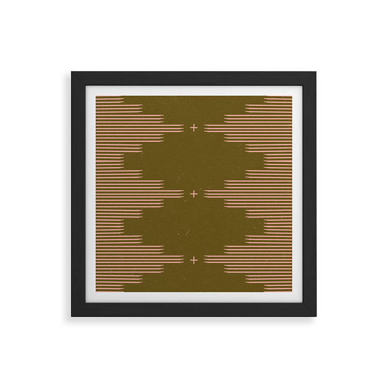Southwestern Minimalist Retro Green & Pink Framed Art Print Gallery Image 50