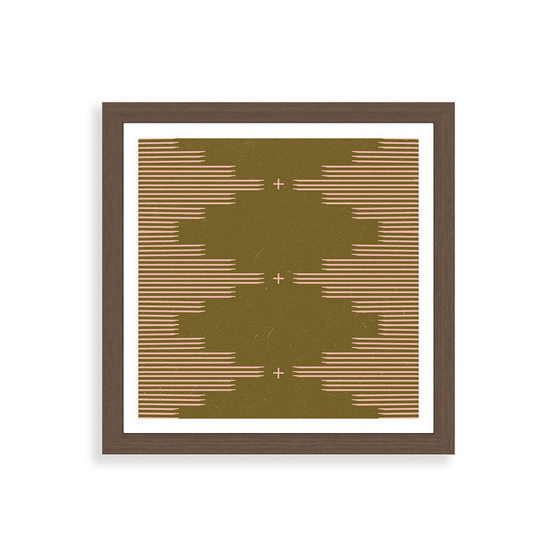 Southwestern Minimalist Retro Green & Pink Framed Art Print Gallery Image 60