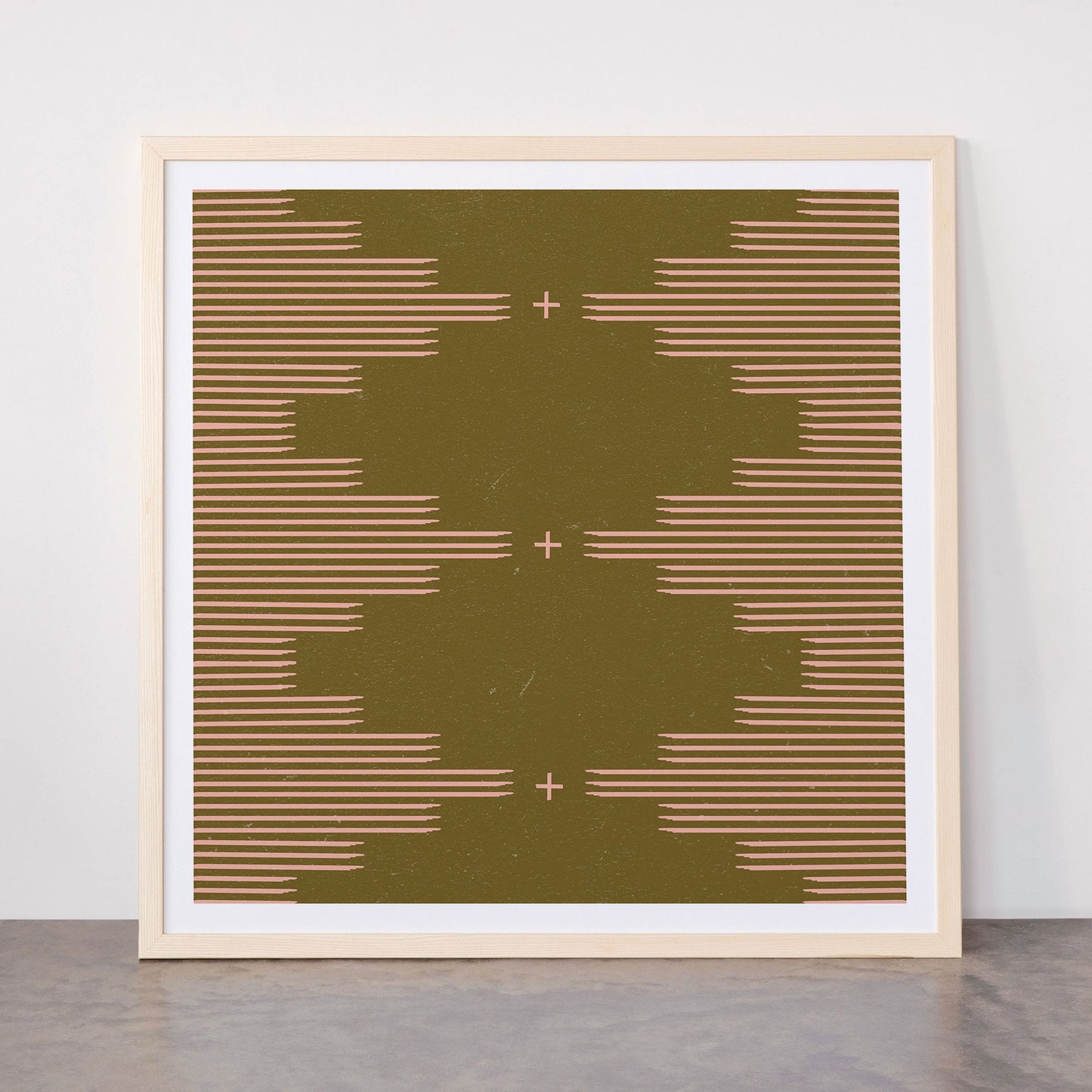 Southwestern Minimalist Retro Green & Pink Framed Art Print Gallery Image 77
