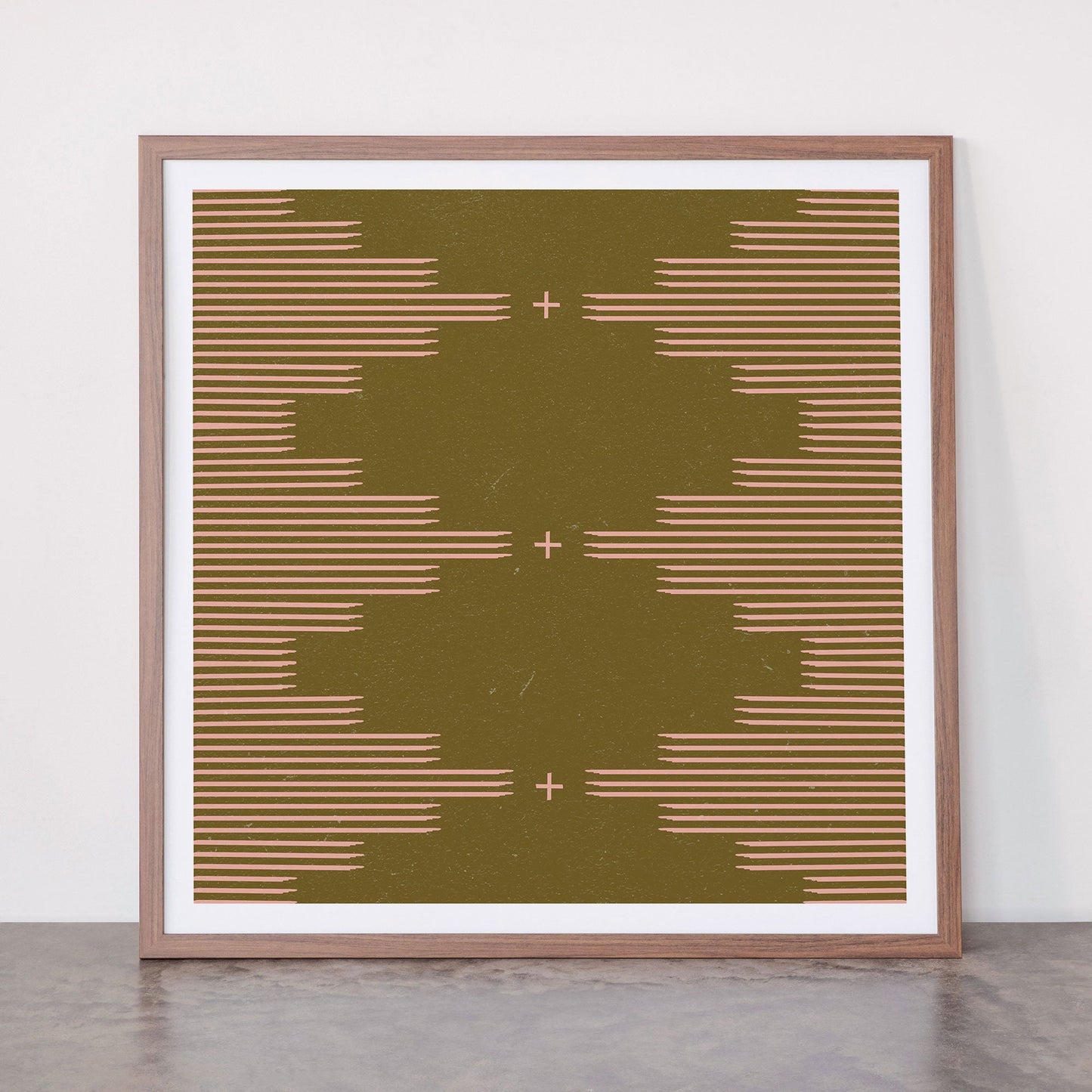 Southwestern Minimalist Retro Green & Pink Framed Art Print Gallery Image 66