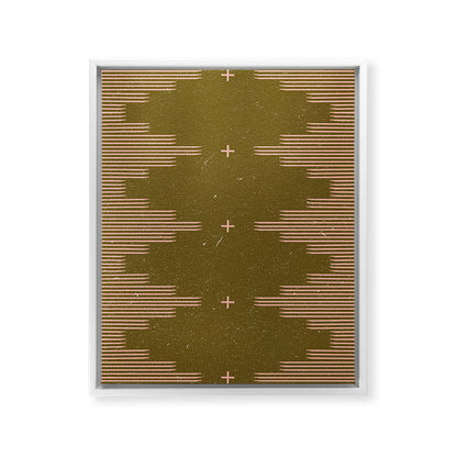Southwestern Minimalist Retro Green & Pink Framed Canvas Print Gallery Image 35