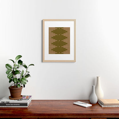 Southwestern Minimalist Retro Green & Pink Framed Art Print Gallery Image 64