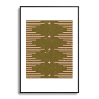 Southwestern Minimalist Retro Green & Pink Framed Art Print Gallery Image 113