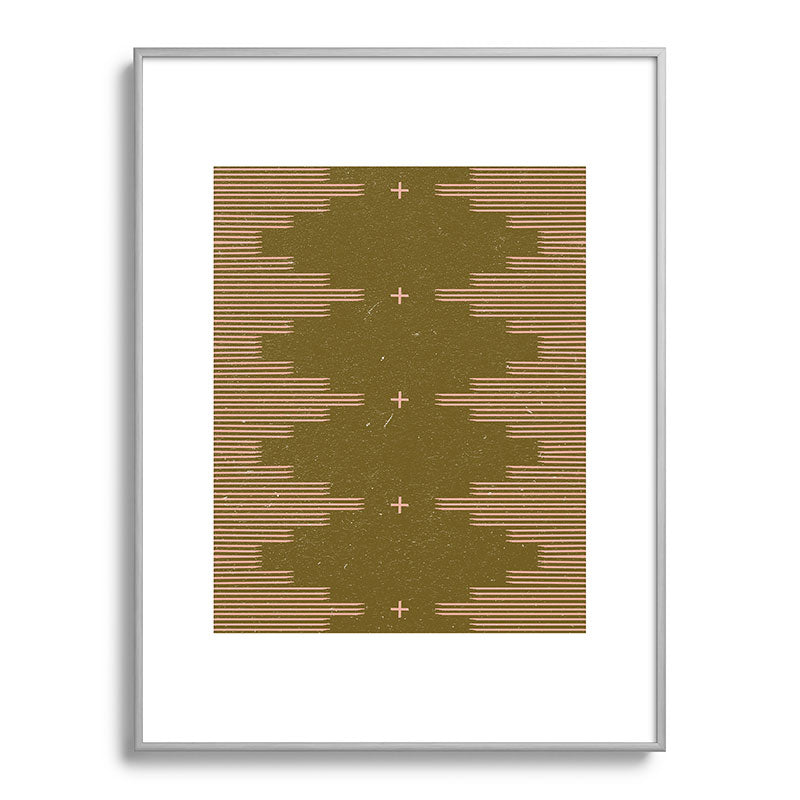 Southwestern Minimalist Retro Green & Pink Framed Art Print Gallery Image 135
