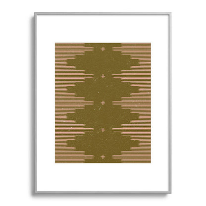 Southwestern Minimalist Retro Green & Pink Framed Art Print Gallery Image 134