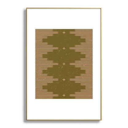 Southwestern Minimalist Retro Green & Pink Framed Art Print Gallery Image 128
