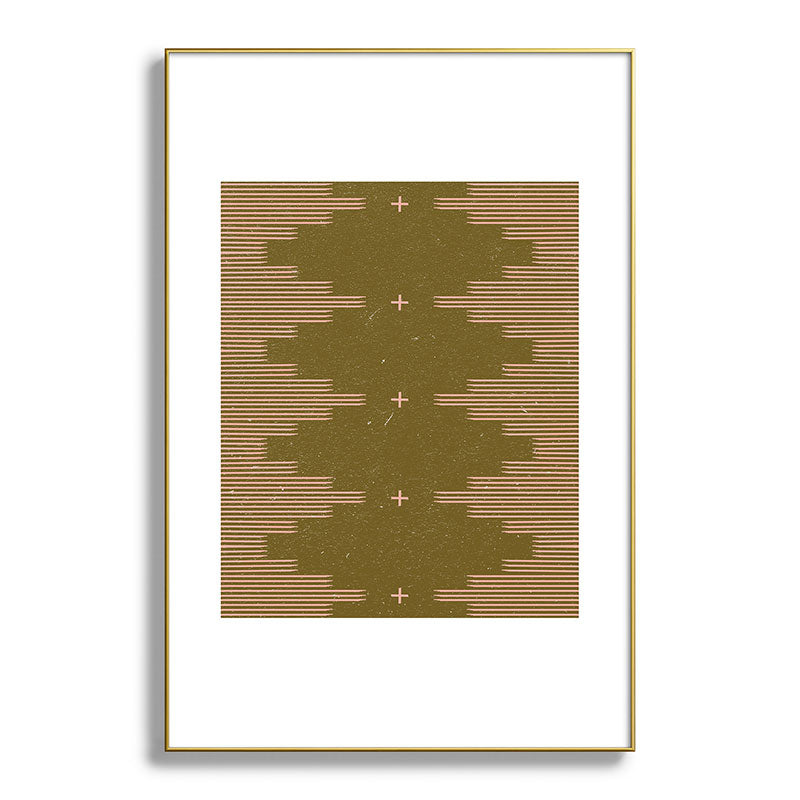 Southwestern Minimalist Retro Green & Pink Framed Art Print Gallery Image 127
