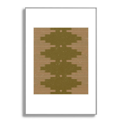 Southwestern Minimalist Retro Green & Pink Framed Art Print Gallery Image 138