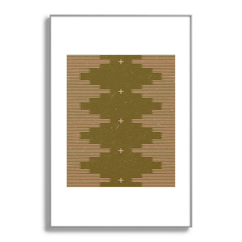 Southwestern Minimalist Retro Green & Pink Framed Art Print Gallery Image 137