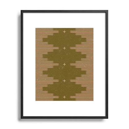 Southwestern Minimalist Retro Green & Pink Framed Art Print Gallery Image 111