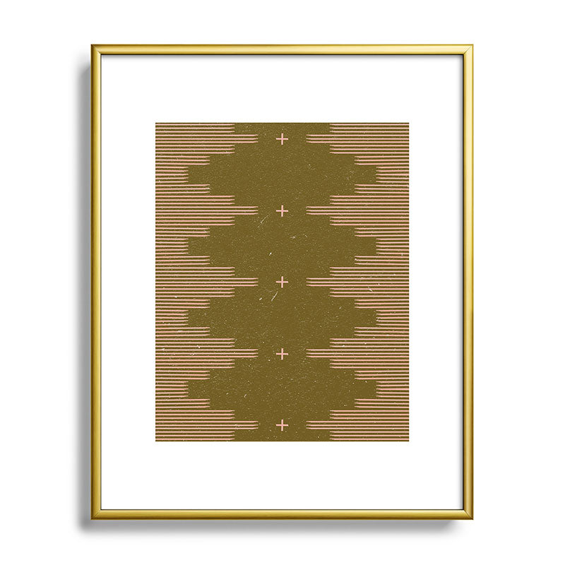 Southwestern Minimalist Retro Green & Pink Framed Art Print Gallery Image 120