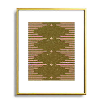 Southwestern Minimalist Retro Green & Pink Framed Art Print Gallery Image 121