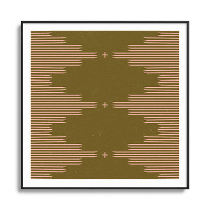 Southwestern Minimalist Retro Green & Pink Framed Art Print Gallery Image 126
