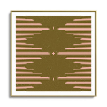 Southwestern Minimalist Retro Green & Pink Framed Art Print Gallery Image 136