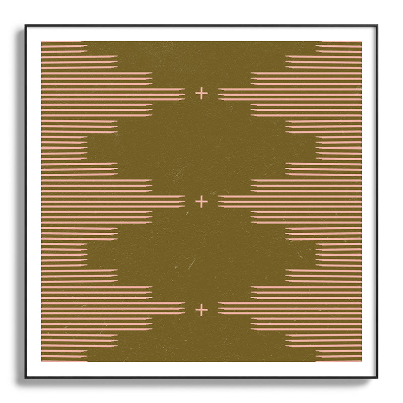 Southwestern Minimalist Retro Green & Pink Framed Art Print Gallery Image 130