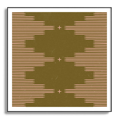 Southwestern Minimalist Retro Green & Pink Framed Art Print Gallery Image 130