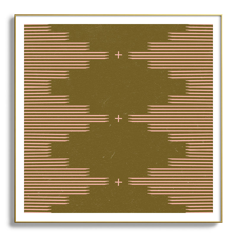 Southwestern Minimalist Retro Green & Pink Framed Art Print Gallery Image 139