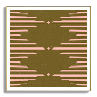 Southwestern Minimalist Retro Green & Pink Framed Art Print Gallery Image 139