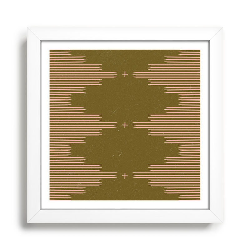 Southwestern Minimalist Retro Green & Pink Framed Art Print Gallery Image 35
