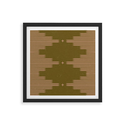 Southwestern Minimalist Retro Green & Pink Framed Art Print Gallery Image 7