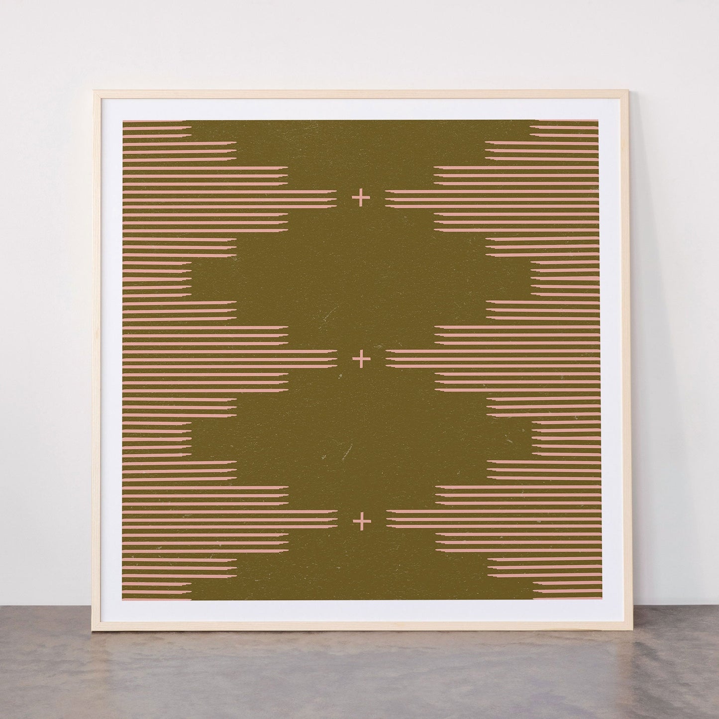 Southwestern Minimalist Retro Green & Pink Framed Art Print Gallery Image 33