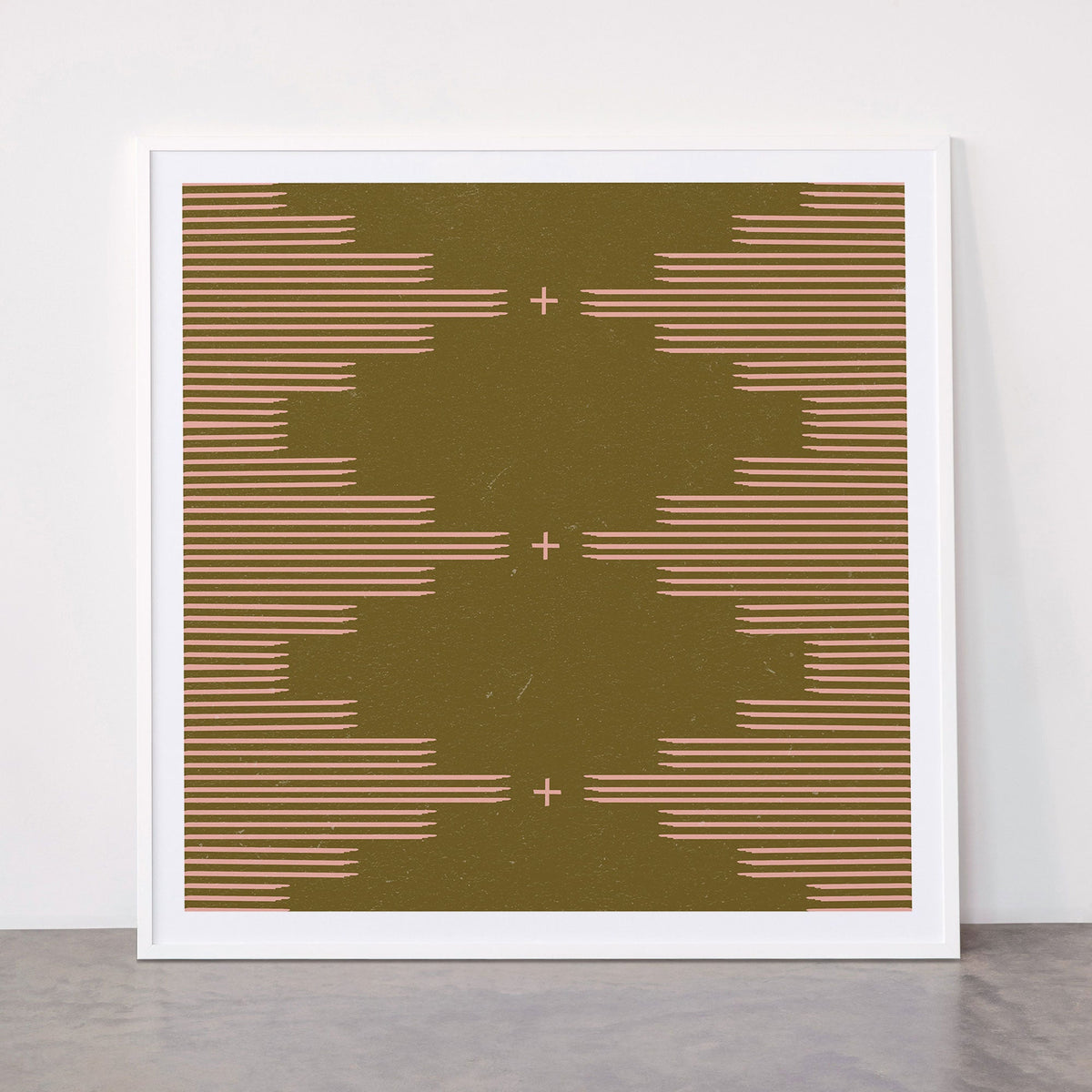 Southwestern Minimalist Retro Green & Pink Framed Art Print Gallery Image 43