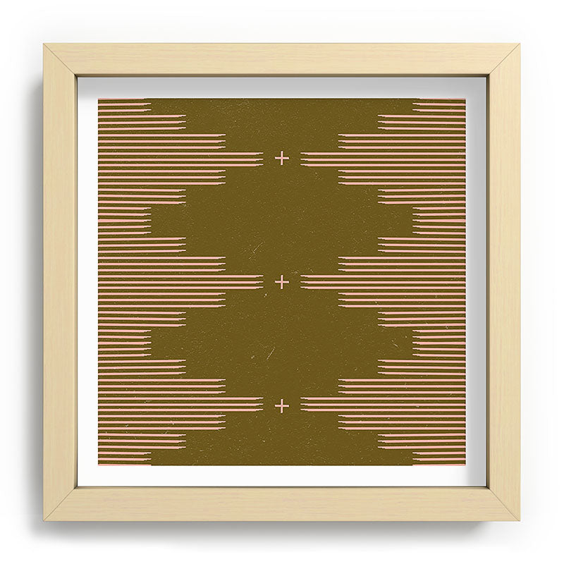 Southwestern Minimalist Retro Green & Pink Framed Art Print Gallery Image 106