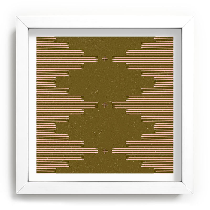 Southwestern Minimalist Retro Green & Pink Framed Art Print Gallery Image 114