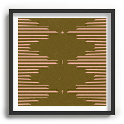 Southwestern Minimalist Retro Green & Pink Framed Art Print Gallery Image 93