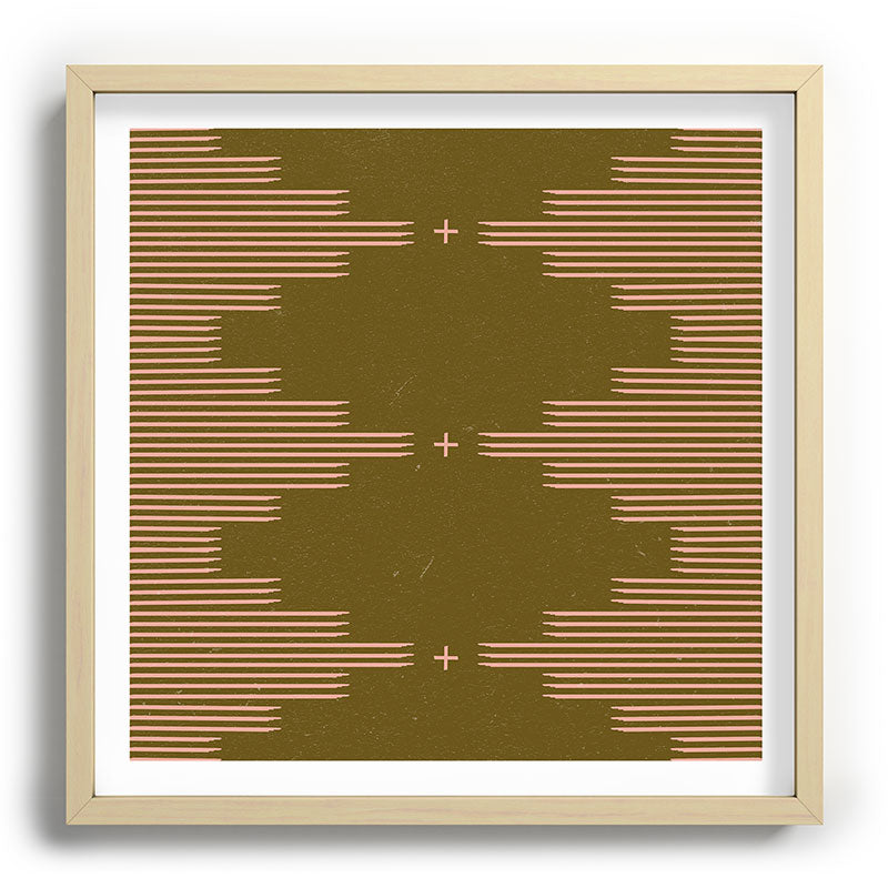 Southwestern Minimalist Retro Green & Pink Framed Art Print Gallery Image 109