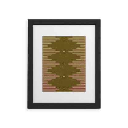 Southwestern Minimalist Retro Green & Pink Framed Art Print Gallery Image 45