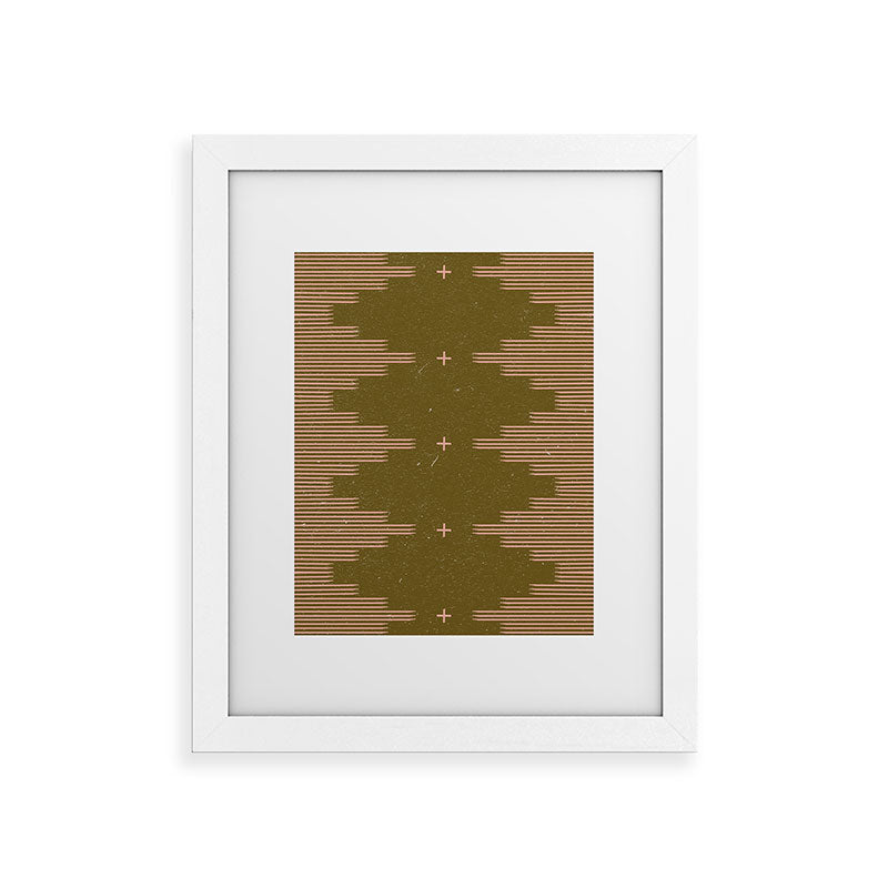 Southwestern Minimalist Retro Green & Pink Framed Art Print Gallery Image 74