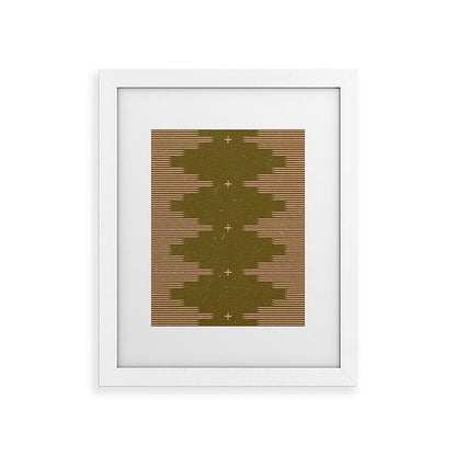 Southwestern Minimalist Retro Green & Pink Framed Art Print Gallery Image 69