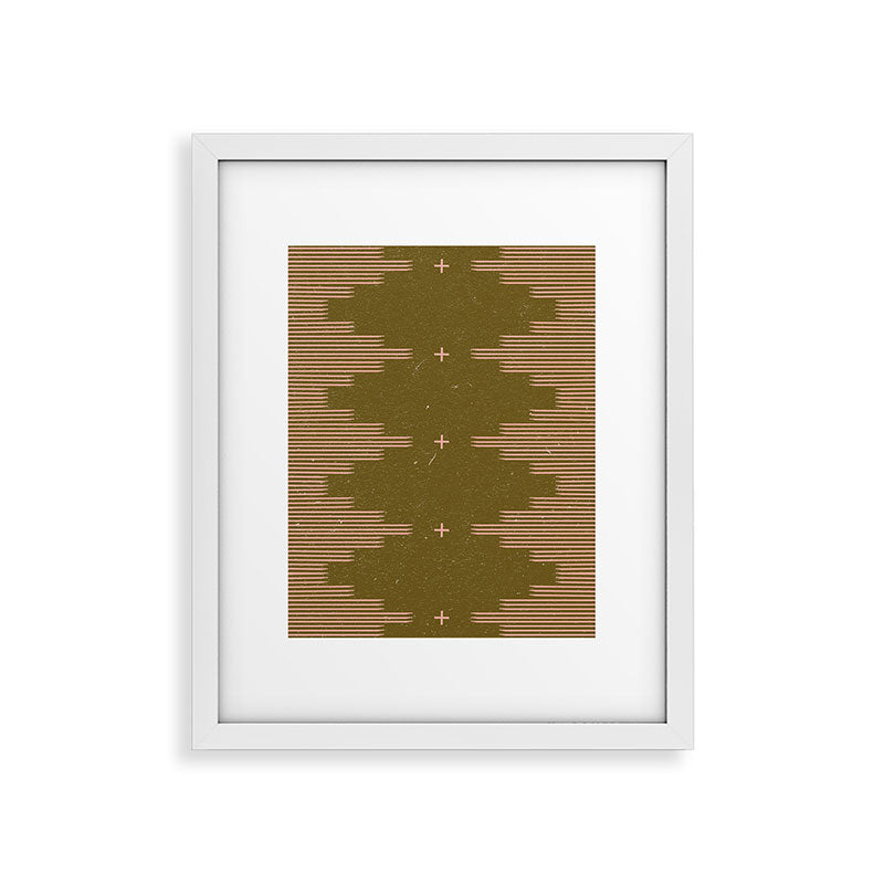 Southwestern Minimalist Retro Green & Pink Framed Art Print Gallery Image 34