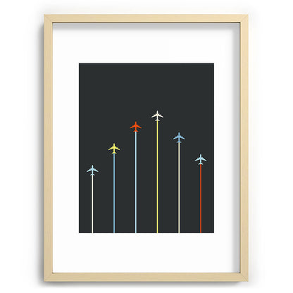 Retro Airplanes 06 Framed Art Print Gallery Image 100