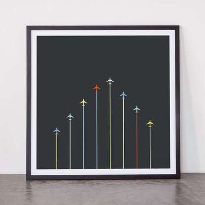 Retro Airplanes 06 Framed Art Print Gallery Image 55