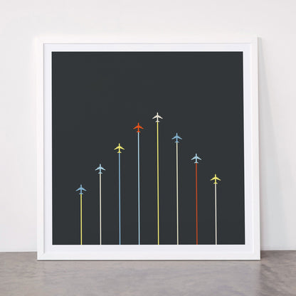 Retro Airplanes 06 Framed Art Print Gallery Image 87