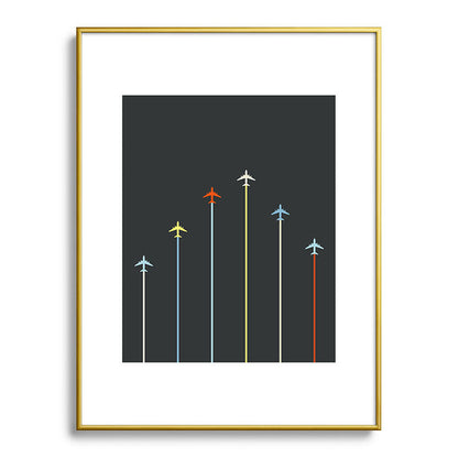 Retro Airplanes 06 Framed Art Print Gallery Image 125