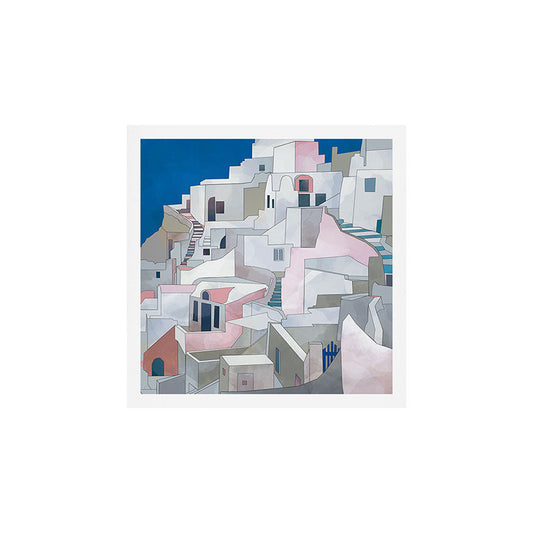 greece houses santorini Art Print Gallery Image 1
