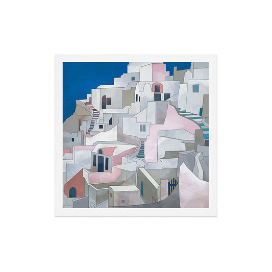 greece houses santorini Art Print Gallery Image 2