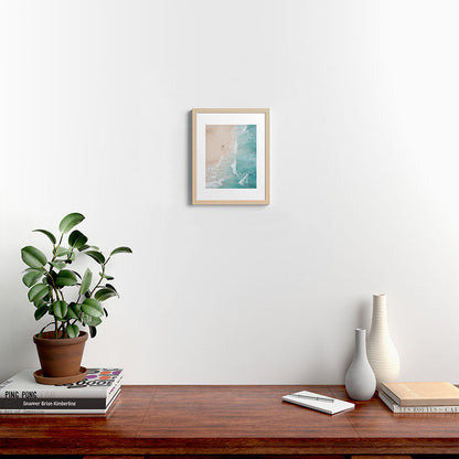 Couple on the Pastel Shore - Aerial Coastal Print Framed Art Print Gallery Image 16