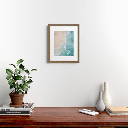 Couple on the Pastel Shore - Aerial Coastal Print Framed Art Print Gallery Image 11