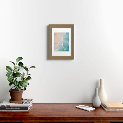 Couple on the Pastel Shore - Aerial Coastal Print Framed Art Print Gallery Image 38