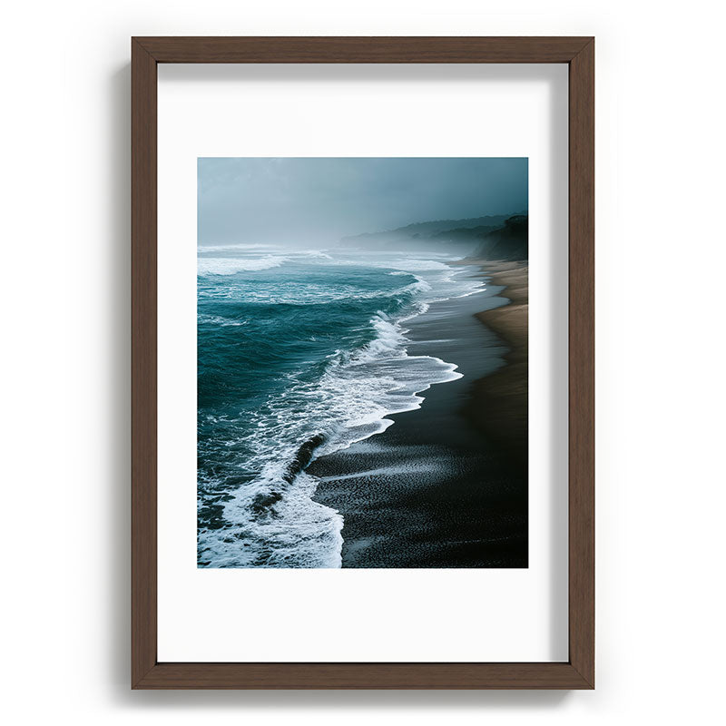 Misty Shoreline - Moody Ocean Photography Print Framed Art Print Gallery Image 65