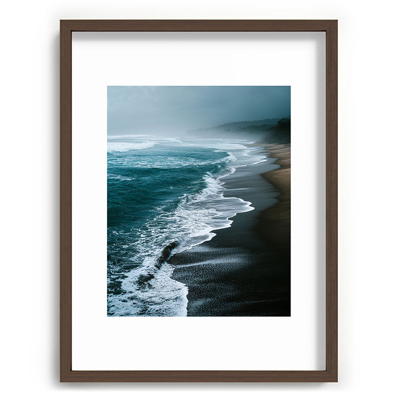 Misty Shoreline - Moody Ocean Photography Print Framed Art Print Gallery Image 66