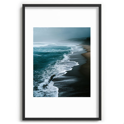 Misty Shoreline - Moody Ocean Photography Print Framed Art Print Gallery Image 62