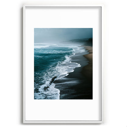Misty Shoreline - Moody Ocean Photography Print Framed Art Print Gallery Image 80