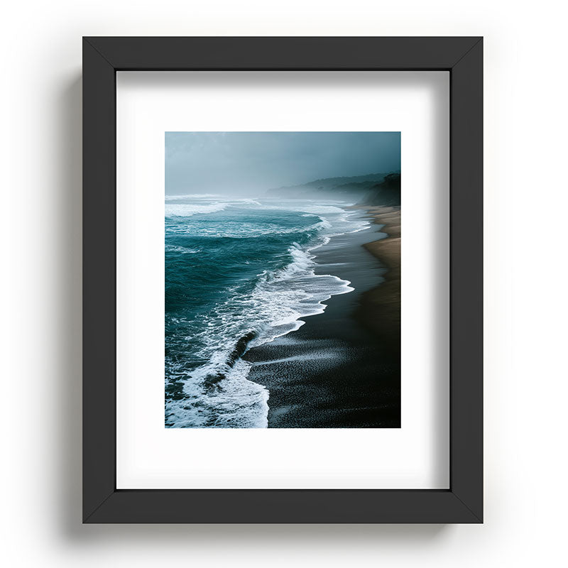 Misty Shoreline - Moody Ocean Photography Print Framed Art Print Gallery Image 58